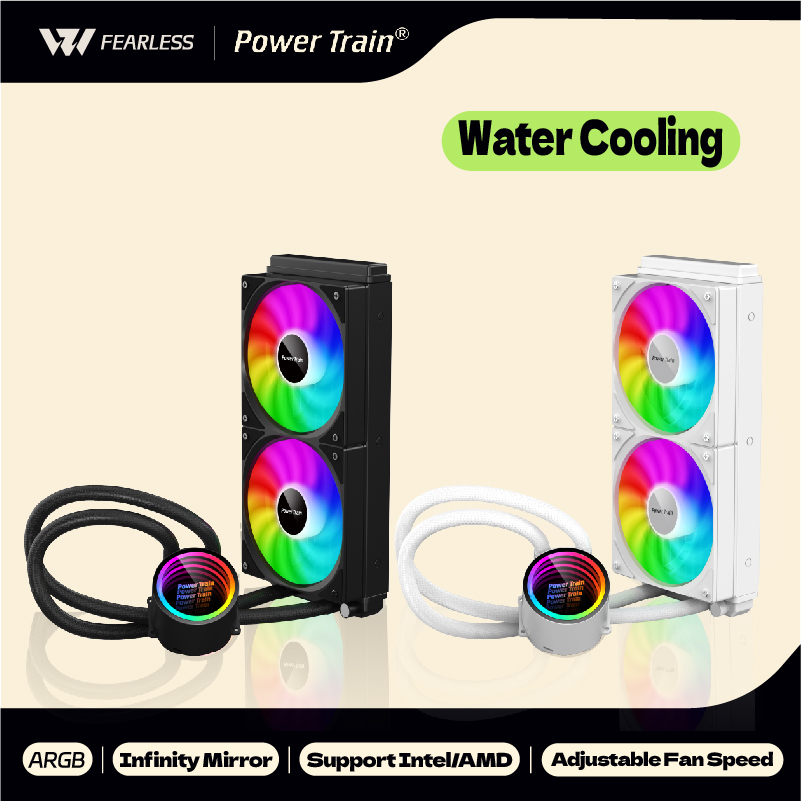 Cpu Water Cooler 240Mm Rgb - Power Train DL-240A Radiator Pendingin Air
