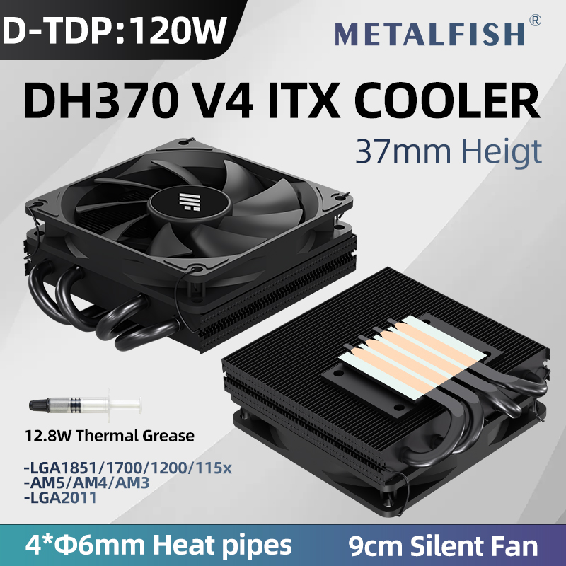 Cpu Cooler Low Profile Itx - METALFISH DH370 Pendingin CPU Profil Rendah