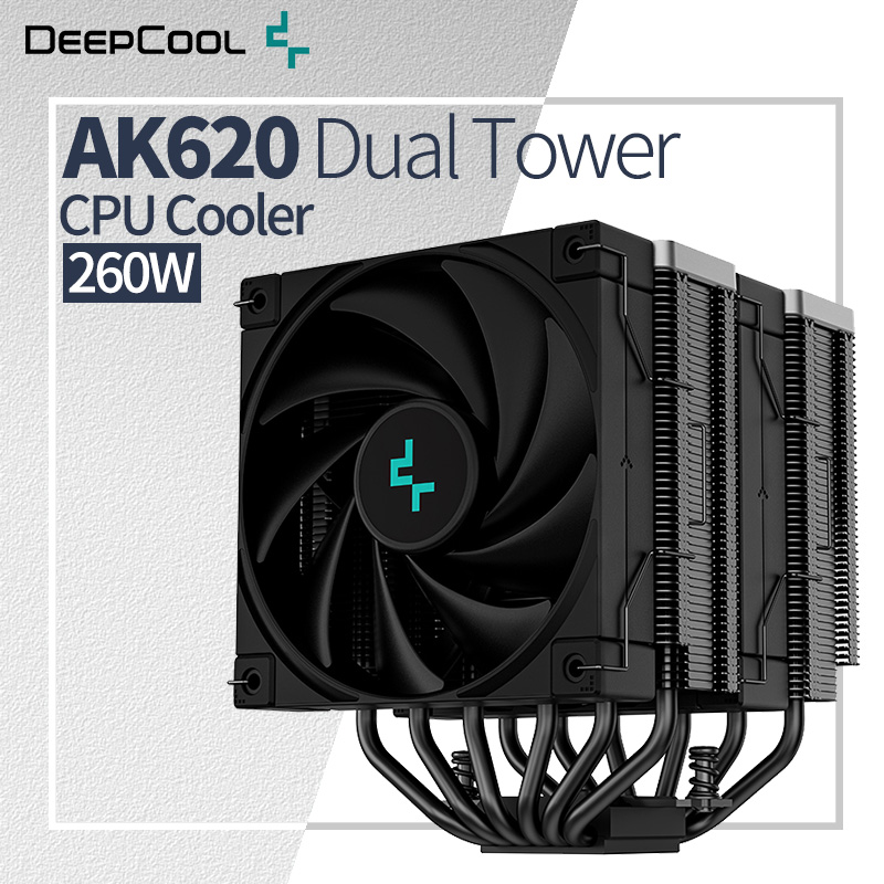 Cpu Air Cooler Dual Tower 6 Heatpipe - DeepCool AK620 menara kembar pendingin udara