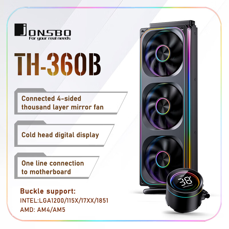 Liquid Cooling Radiator 360 - Jonsbo TH-360 AIO Pendingin Cairan CPU