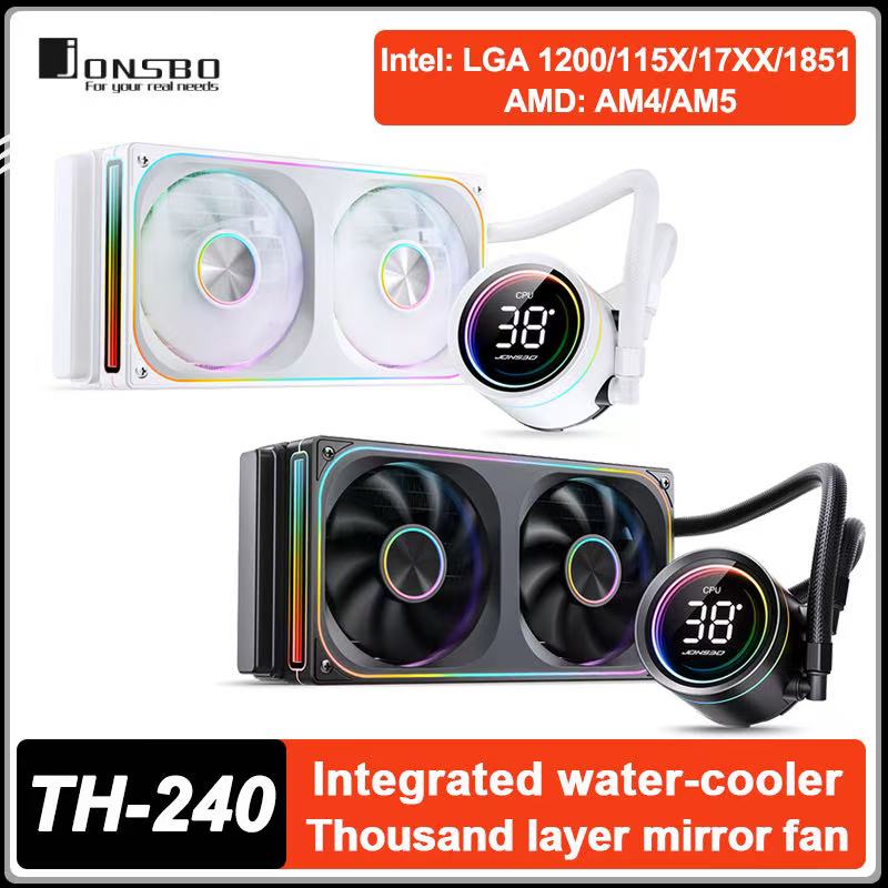 Cpu Water Cooler 240Mm Rgb - JONSBO TH-240 Pendingin Air CPU Tampilan