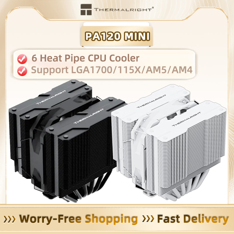 Cpu Air Cooler Dual Tower 6 Heatpipe - Thermalright PA120 MINI 6 Pipa Panas