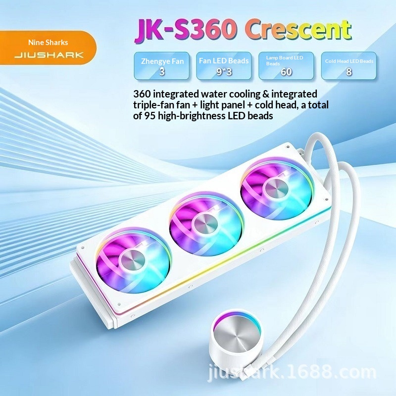 JIUSHARK JK-S360 Crescent 360m - Aio Liquid Cooler 360Mm Argb ulasan dan harga