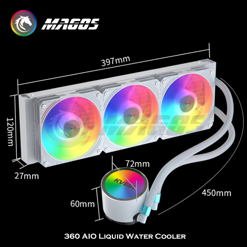 Pendingin Air CPU AIO Casing K - Aio Liquid Cooler 360Mm Argb ulasan dan harga