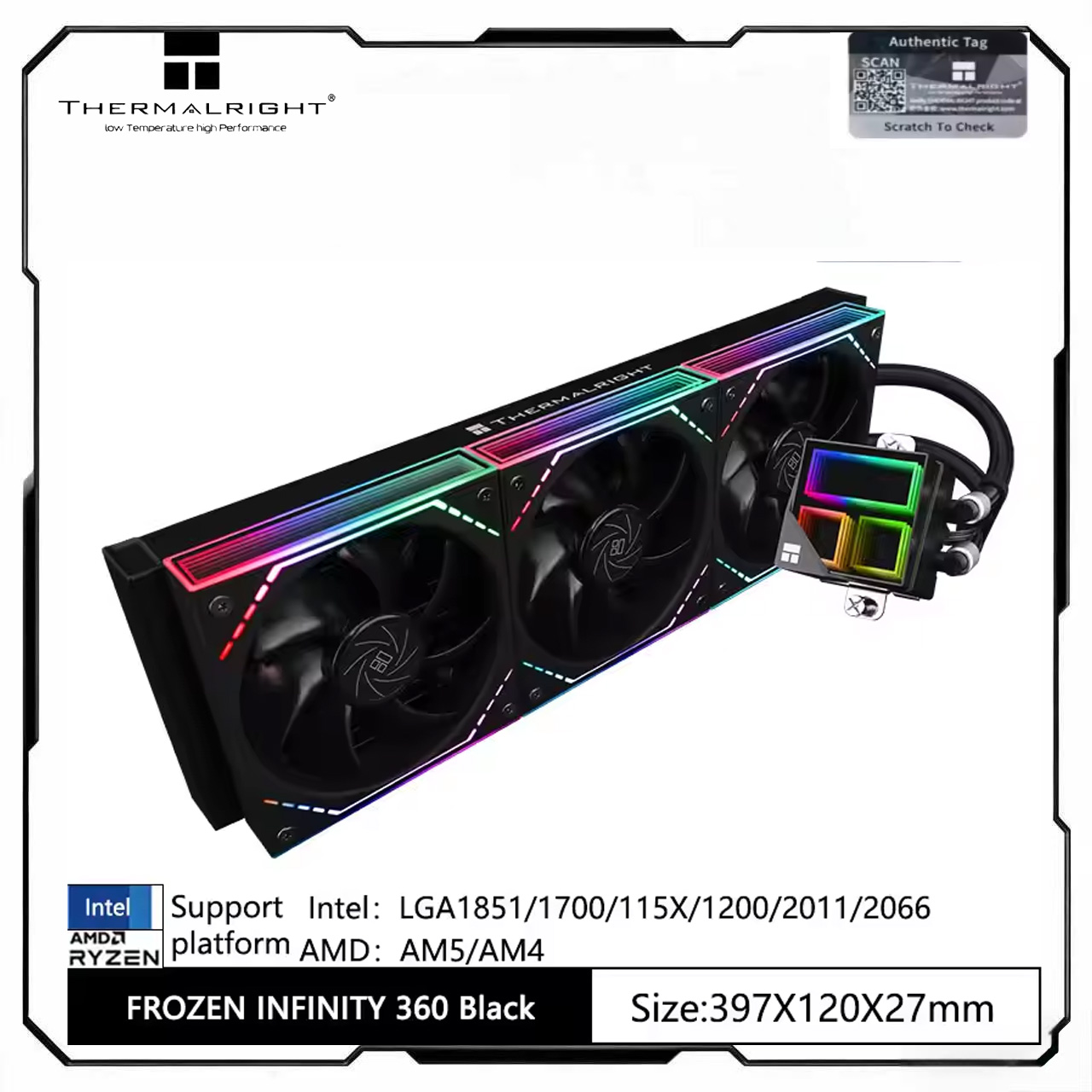 Thermalright FROZEN INFINITY 3 - Aio Liquid Cooler 360Mm Argb ulasan dan harga