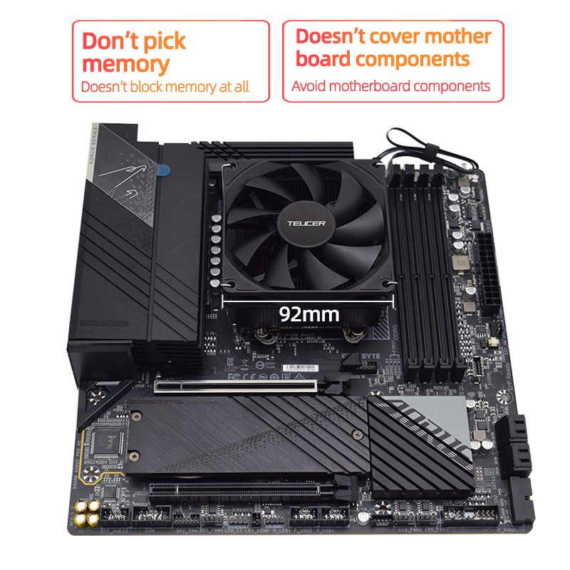 Teucer Tinggi 45Mm Pendingin C - Cpu Cooler Low Profile Itx ulasan dan harga