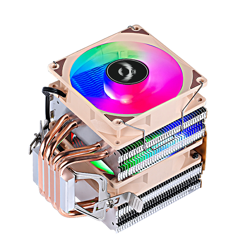 Pendingin CPU 4/6 Heat Pipe Du - Cpu Air Cooler Dual Tower 6 Heatpipe ulasan dan harga