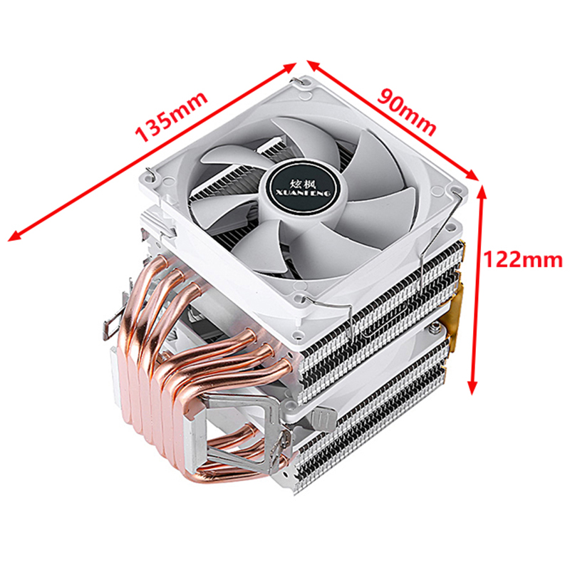 XUANFENG Pendingin Udara Kompu - Cpu Air Cooler Dual Tower 6 Heatpipe ulasan dan harga
