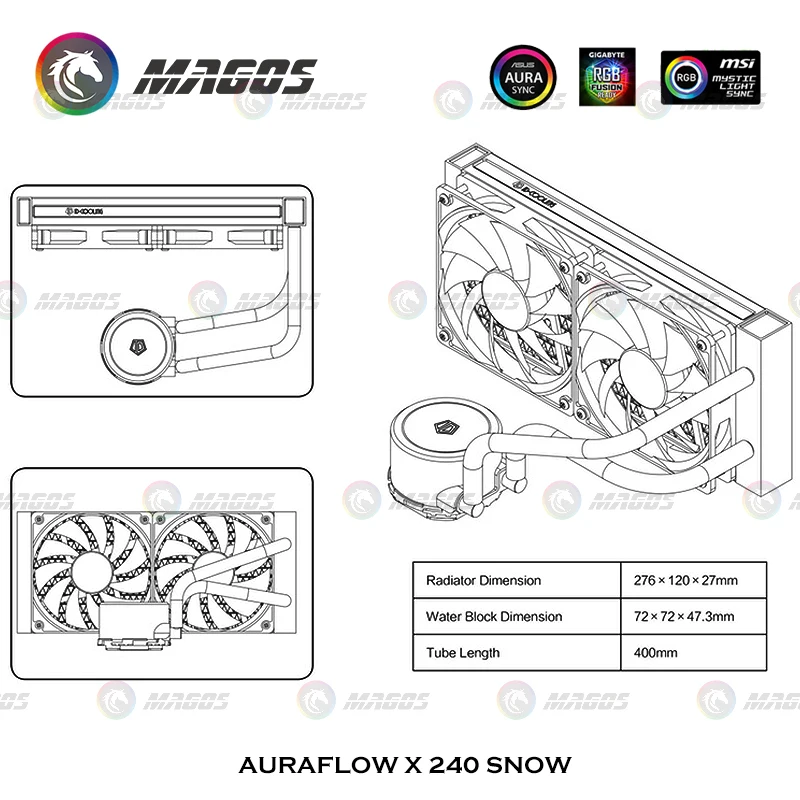 Pendingin Air CPU AIO, Kipas P - Cpu Water Cooler 240Mm Rgb ulasan dan harga