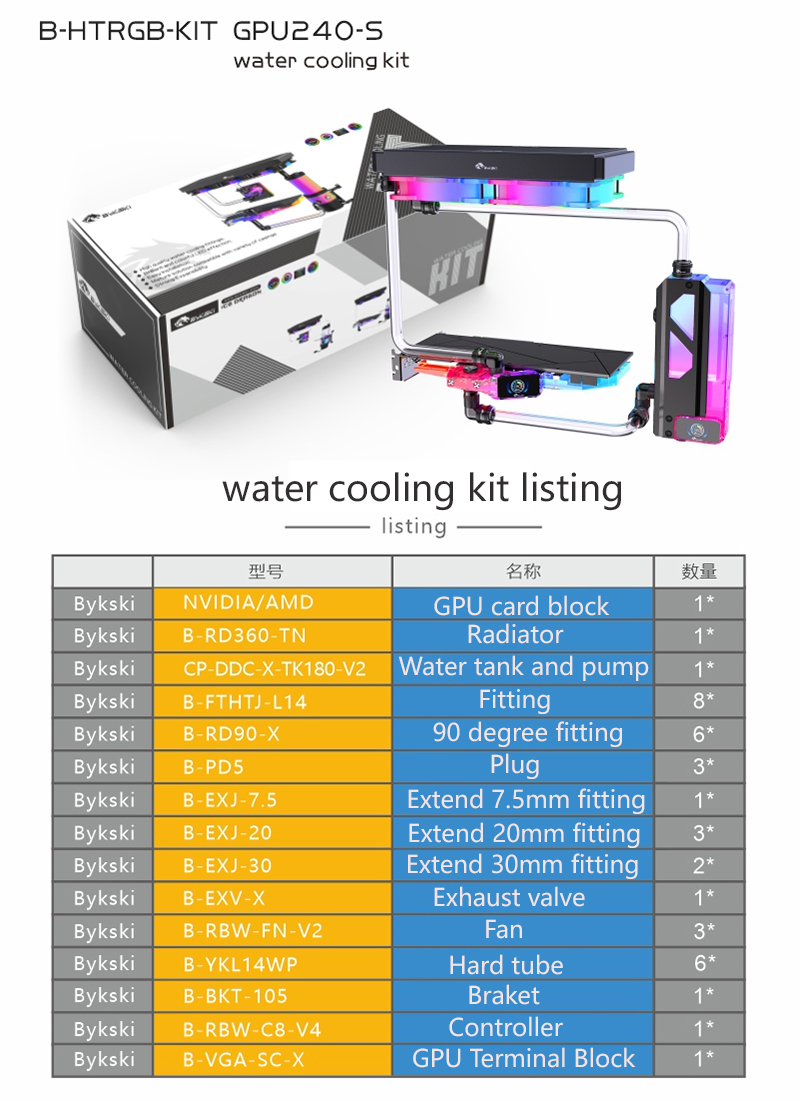 Kit Pendingin Air BYKSKI CPU/G - Cpu Water Cooler 240Mm Rgb ulasan dan harga