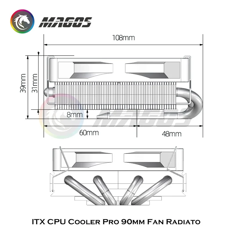 ITX kipas Radiator CPU Pro 90m - Cpu Cooler Low Profile Itx ulasan dan harga