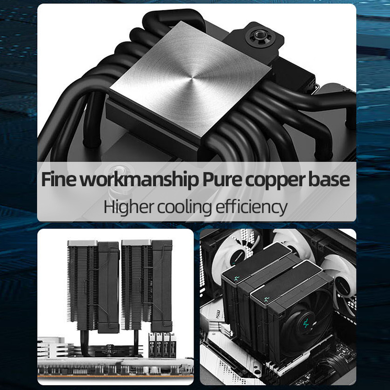 DeepCool AK620 menara kembar p - Cpu Air Cooler Dual Tower 6 Heatpipe ulasan dan harga