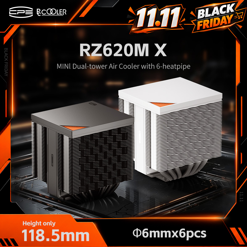 PCCOOLER RZ620M X Pendingin Ud - Cpu Air Cooler Dual Tower 6 Heatpipe ulasan dan harga