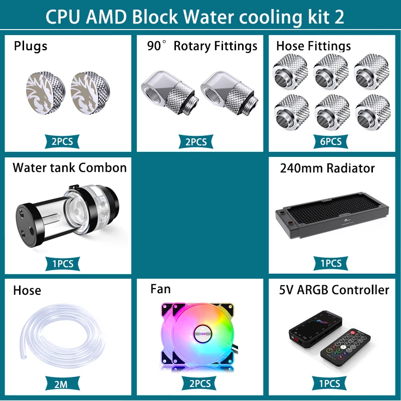BYKSKI Kit Pendingin Air Pompa - Cpu Water Cooler 240Mm Rgb ulasan dan harga