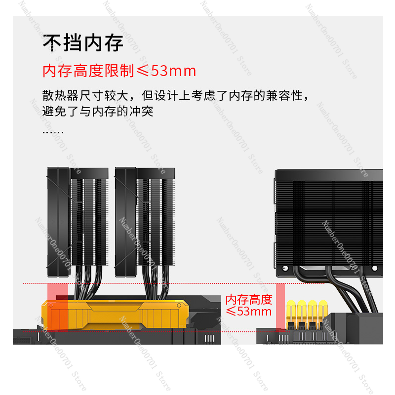 Pendingin Udara CPU Dual Tower - Cpu Air Cooler Dual Tower 6 Heatpipe ulasan dan harga